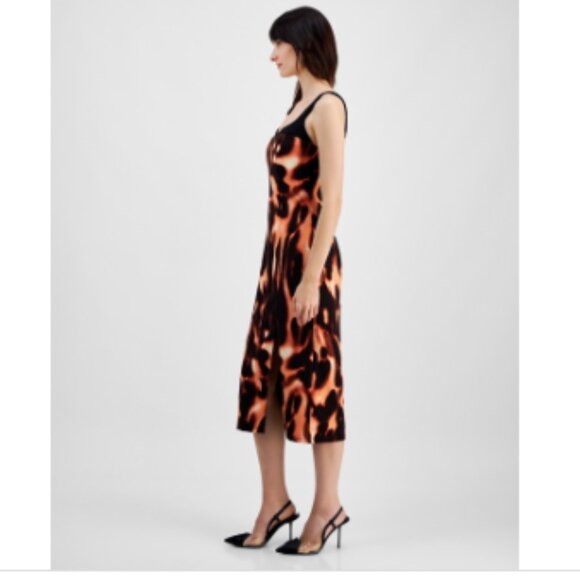 RACHEL Rachel Roy Womens Alessia MIDI Dress M Black - Picture 2 of 4